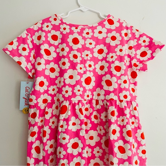 CAT & JACK NWT Girls Flower Print Dress - Picture 7 of 10